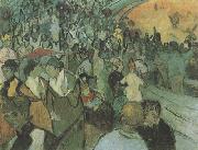 Vincent Van Gogh Spectators in the Arena at Arles (nn04) oil painting on canvas
